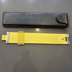 Vintage 1959 Pickett N4-ES Vector-Type Log Log Dual-Base Speed Slide Rule + Case